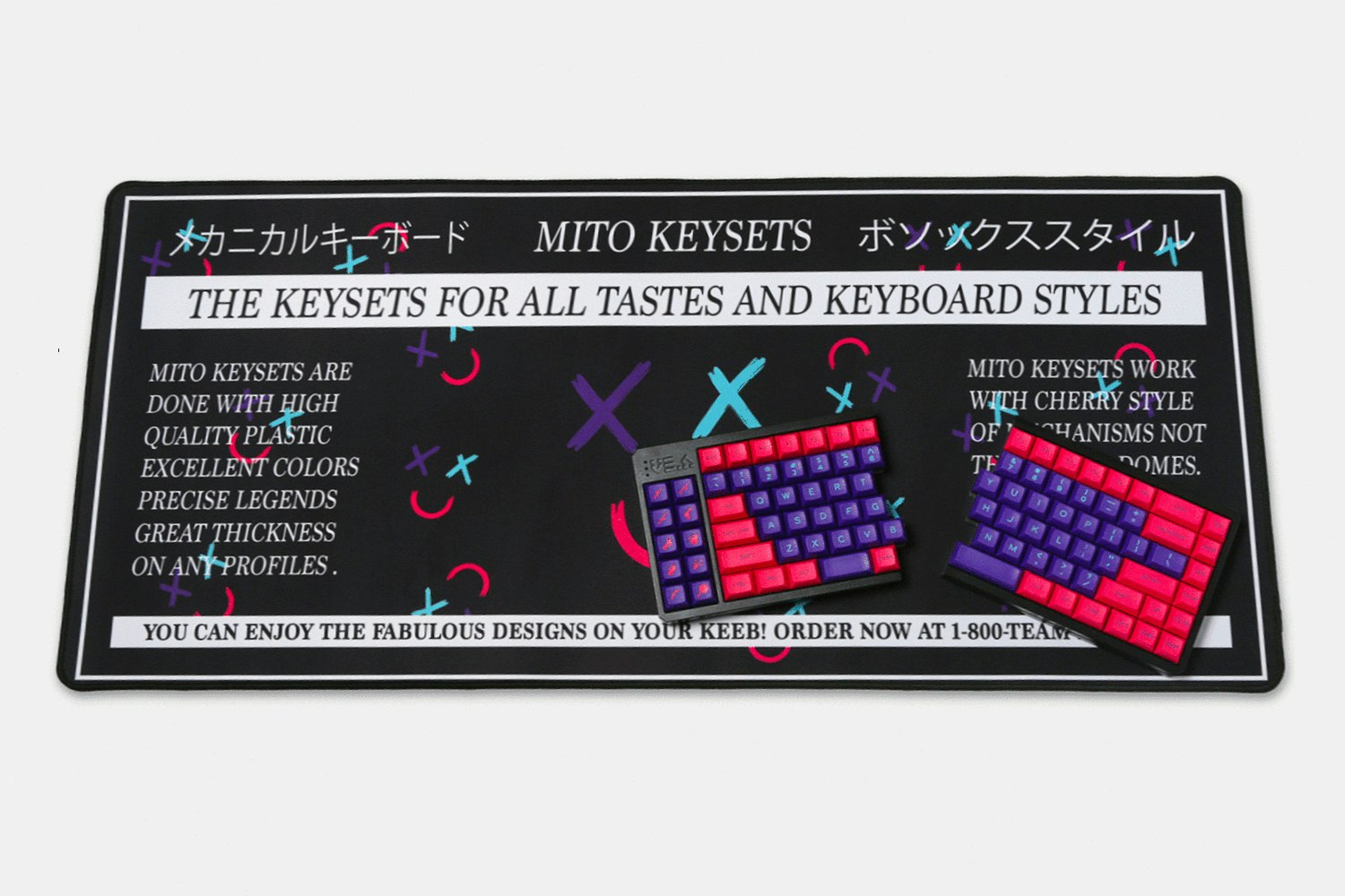 NovelKeys MiTo Mitowave Desk/Mouse Mat Mechanical Keyboards Desk Mat Desk Mats Drop